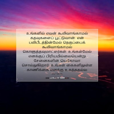 Picture 07 - மல்கியா 1:10 TAMIRV - உங்களில் எவன் - Bible Verse Picture