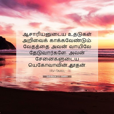 Picture 07 - மல்கியா 2:7 TAMIRV - ஆசாரியனுடைய - Bible Verse Picture