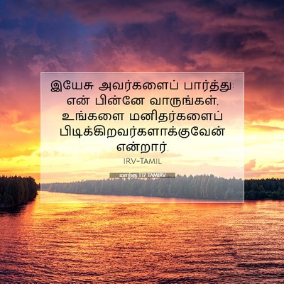 Picture 07 - மாற்கு 1:17 TAMIRV - இயேசு அவர்களைப் - Bible Verse Picture
