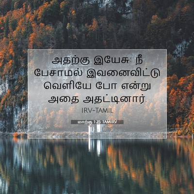 Picture 07 - மாற்கு 1:25 TAMIRV - அதற்கு இயேசு: நீ - Bible Verse Picture