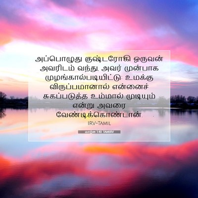Picture 07 - மாற்கு 1:40 TAMIRV - அப்பொழுது - Bible Verse Picture
