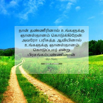 Picture 07 - மாற்கு 1:8 TAMIRV - நான் தண்ணீரினால் - Bible Verse Picture