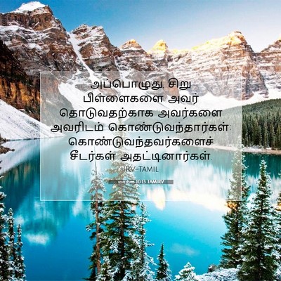 Picture 07 - மாற்கு 10:13 TAMIRV - அப்பொழுது, சிறு - Bible Verse Picture