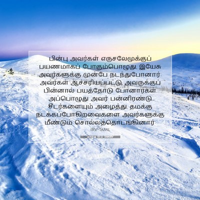 Picture 07 - மாற்கு 10:32 TAMIRV - பின்பு அவர்கள் - Bible Verse Picture