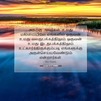 Picture 07 - மாற்கு 10:37 TAMIRV - அதற்கு அவர்கள்: - Bible Verse Picture