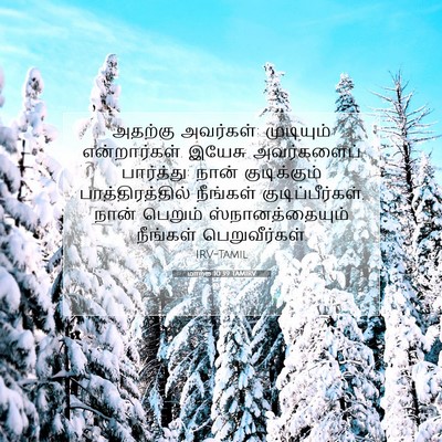 Picture 07 - மாற்கு 10:39 TAMIRV - அதற்கு அவர்கள்: - Bible Verse Picture