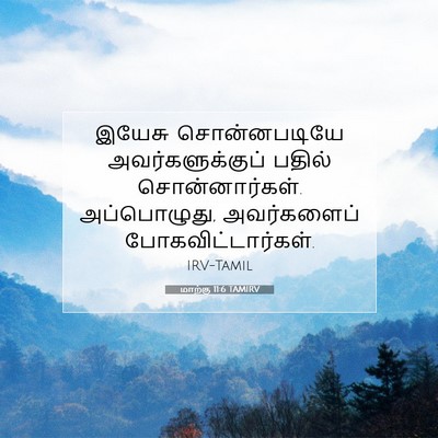 Picture 07 - மாற்கு 11:6 TAMIRV - இயேசு சொன்னபடியே - Bible Verse Picture