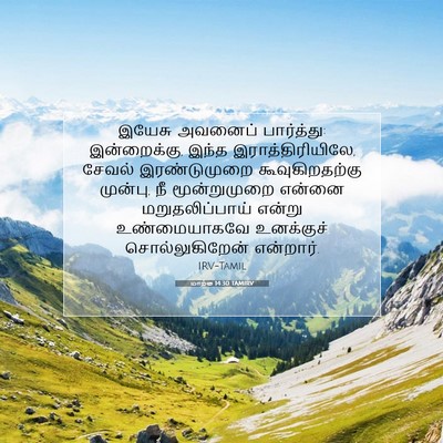 Picture 07 - மாற்கு 14:30 TAMIRV - இயேசு அவனைப் - Bible Verse Picture
