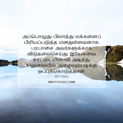 Picture 07 - மாற்கு 15:15 TAMIRV - அப்பொழுது - Bible Verse Picture