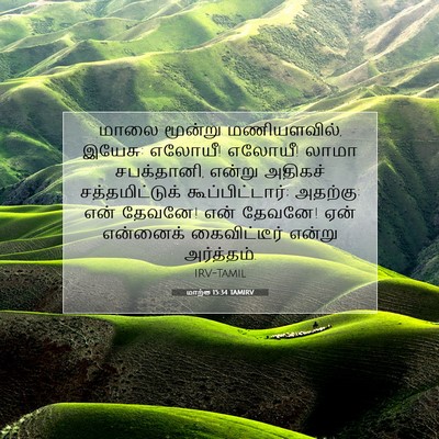 Picture 07 - மாற்கு 15:34 TAMIRV - மாலை மூன்று - Bible Verse Picture