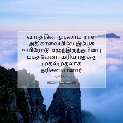 Picture 07 - மாற்கு 16:9 TAMIRV - வாரத்தின் முதலாம் - Bible Verse Picture