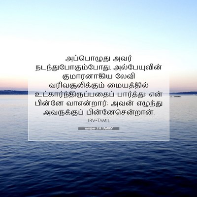 Picture 07 - மாற்கு 2:14 TAMIRV - அப்பொழுது அவர் - Bible Verse Picture