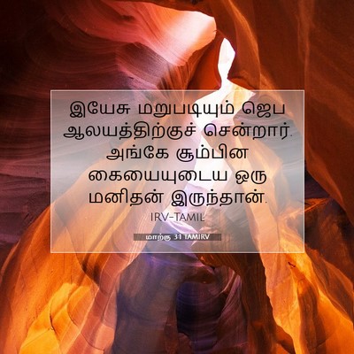 Picture 07 - மாற்கு 3:1 TAMIRV - இயேசு மறுபடியும் - Bible Verse Picture