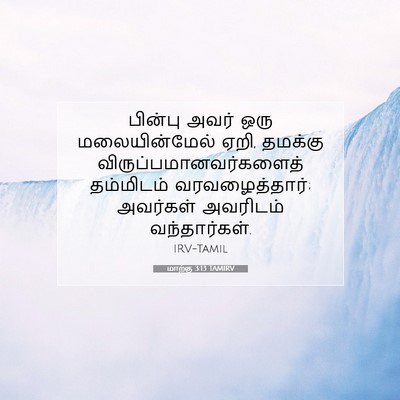 Picture 07 - மாற்கு 3:13 TAMIRV - பின்பு அவர் ஒரு - Bible Verse Picture
