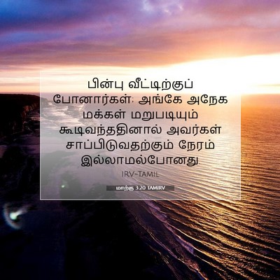 Picture 07 - மாற்கு 3:20 TAMIRV - பின்பு - Bible Verse Picture