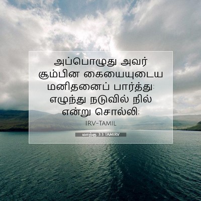 Picture 07 - மாற்கு 3:3 TAMIRV - அப்பொழுது அவர் - Bible Verse Picture