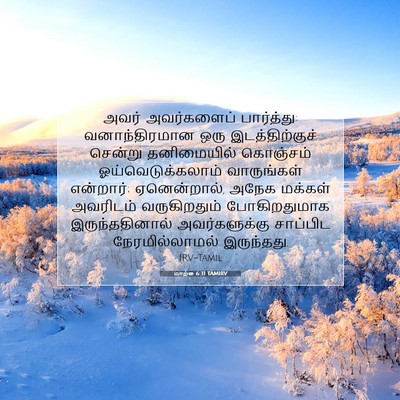 Picture 07 - மாற்கு 6:31 TAMIRV - அவர் அவர்களைப் - Bible Verse Picture