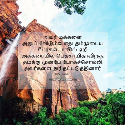 Picture 07 - மாற்கு 6:45 TAMIRV - அவர் மக்களை - Bible Verse Picture