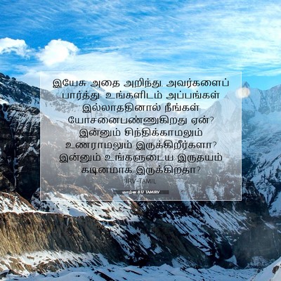 Picture 07 - மாற்கு 8:17 TAMIRV - இயேசு அதை அறிந்து, - Bible Verse Picture