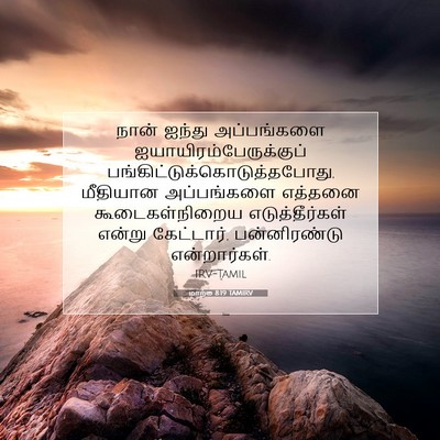 Picture 07 - மாற்கு 8:19 TAMIRV - நான் ஐந்து - Bible Verse Picture