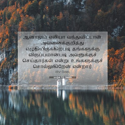 Picture 07 - மாற்கு 9:13 TAMIRV - ஆனாலும் எலியா - Bible Verse Picture