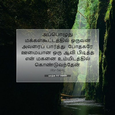 Picture 07 - மாற்கு 9:17 TAMIRV - அப்பொழுது - Bible Verse Picture