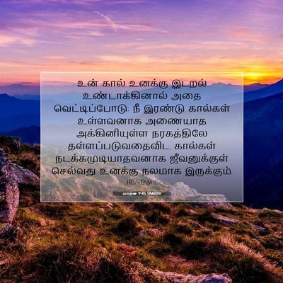 Picture 07 - மாற்கு 9:45 TAMIRV - உன் கால் உனக்கு - Bible Verse Picture