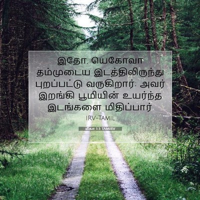 Picture 07 - மீகா 1:3 TAMIRV - இதோ, யெகோவா - Bible Verse Picture