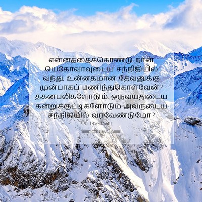 Picture 07 - மீகா 6:6 TAMIRV - என்னத்தைக்கொண்டு - Bible Verse Picture