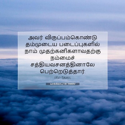 Picture 07 - யாக்கோபு 1:18 TAMIRV - அவர் - Bible Verse Picture