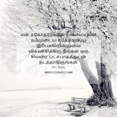 Picture 07 - யாக்கோபு 2:1 TAMIRV - என் சகோதரர்களே, - Bible Verse Picture