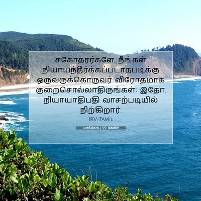 Picture 07 - யாக்கோபு 5:9 TAMIRV - சகோதரர்களே, - Bible Verse Picture