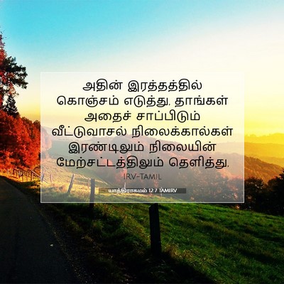Picture 07 - யாத்திராகமம் 12:7 TAMIRV - அதின் இரத்தத்தில் - Bible Verse Picture