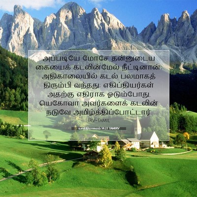 Picture 07 - யாத்திராகமம் 14:27 TAMIRV - அப்படியே மோசே - Bible Verse Picture
