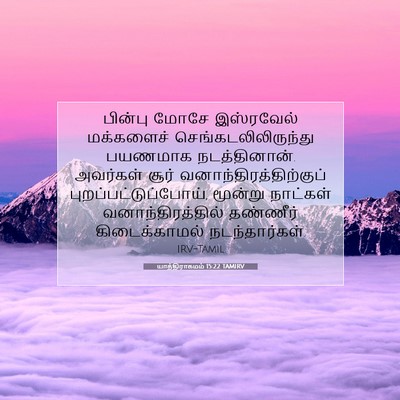 Picture 07 - யாத்திராகமம் 15:22 TAMIRV - பின்பு மோசே - Bible Verse Picture