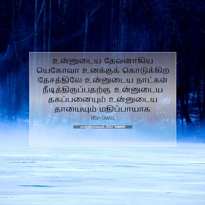 Picture 07 - யாத்திராகமம் 20:12 TAMIRV - உன்னுடைய தேவனாகிய - Bible Verse Picture