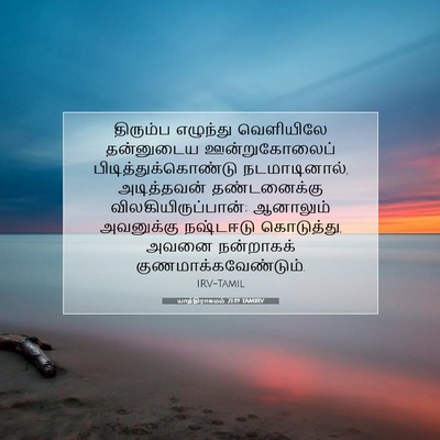 Picture 07 - யாத்திராகமம் 21:19 TAMIRV - திரும்ப எழுந்து - Bible Verse Picture