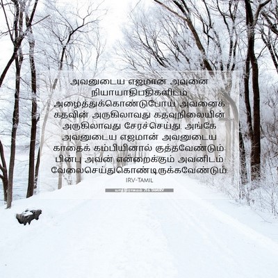 Picture 07 - யாத்திராகமம் 21:6 TAMIRV - அவனுடைய எஜமான் - Bible Verse Picture