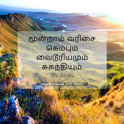 Picture 07 - யாத்திராகமம் 28:19 TAMIRV - மூன்றாம் வரிசை - Bible Verse Picture