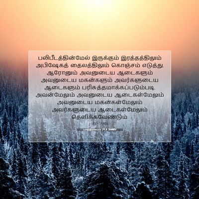 Picture 07 - யாத்திராகமம் 29:21 TAMIRV - பலிபீடத்தின்மேல் - Bible Verse Picture