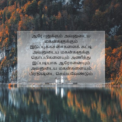 Picture 07 - யாத்திராகமம் 29:9 TAMIRV - ஆரோனுக்கும் - Bible Verse Picture
