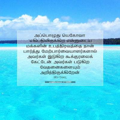 Picture 07 - யாத்திராகமம் 3:7 TAMIRV - அப்பொழுது யெகோவா: - Bible Verse Picture