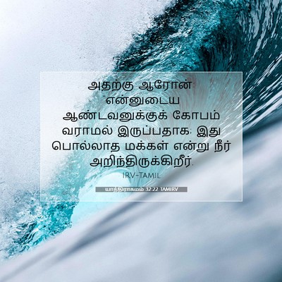 Picture 07 - யாத்திராகமம் 32:22 TAMIRV - அதற்கு ஆரோன்: - Bible Verse Picture