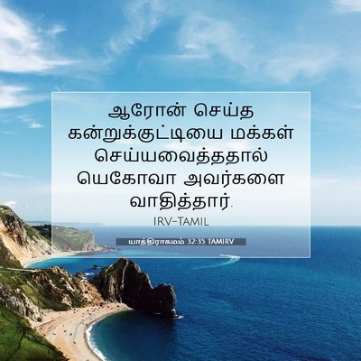 Picture 07 - யாத்திராகமம் 32:35 TAMIRV - ஆரோன் செய்த - Bible Verse Picture