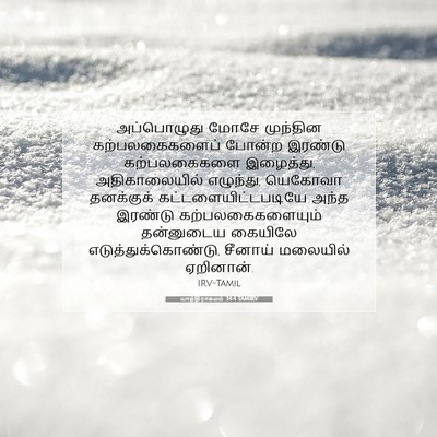 Picture 07 - யாத்திராகமம் 34:4 TAMIRV - அப்பொழுது மோசே - Bible Verse Picture