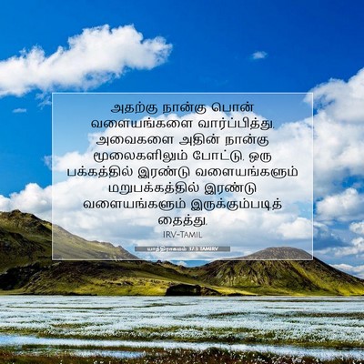 Picture 07 - யாத்திராகமம் 37:3 TAMIRV - அதற்கு நான்கு - Bible Verse Picture