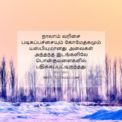 Picture 07 - யாத்திராகமம் 39:13 TAMIRV - நாலாம் வரிசை - Bible Verse Picture