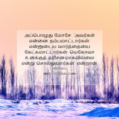 Picture 07 - யாத்திராகமம் 4:1 TAMIRV - அப்பொழுது மோசே: - Bible Verse Picture
