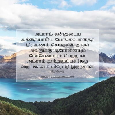 Picture 07 - யாத்திராகமம் 6:20 TAMIRV - அம்ராம் தன்னுடைய - Bible Verse Picture