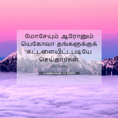 Picture 07 - யாத்திராகமம் 7:6 TAMIRV - மோசேயும் ஆரோனும் - Bible Verse Picture